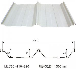 820型暗扣彩钢板压型瓦